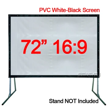 

Hot Sale 72 inches 16:9 PVC Soft White-Black Projection Screen Curtain Film for 3D HD DLP Video Home Cinema Theater Projector