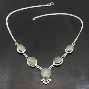 

Natural Special Grape Quartz 925 Sterling Silver Color Elegant Jewelry Pendant Chain Necklace For Women 19 inch H101