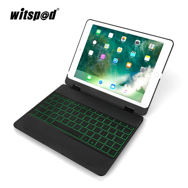 Best Offers witsp@d-Backlight keyboard case for iPad 9.7 " 2018 &2017,Rubber Feel Smart Folio Hard Back Slim Shell Aluminum Alloy Cover Best Offers witsp@d-Backlight keyboard case for iPad 9.7 " 2018 &2017,Rubber Feel Smart Folio Hard Back Slim Shell Aluminum Alloy Cover