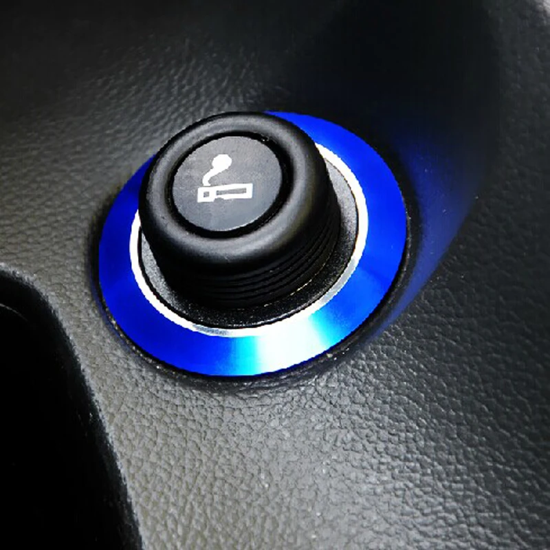 Color Cigarette Lighter Decoration Trim Ring Sticker Chevrolet Chevy Cruze Sedan Hatchback 2009-Car Moulding Decoration Car Styling Stickers