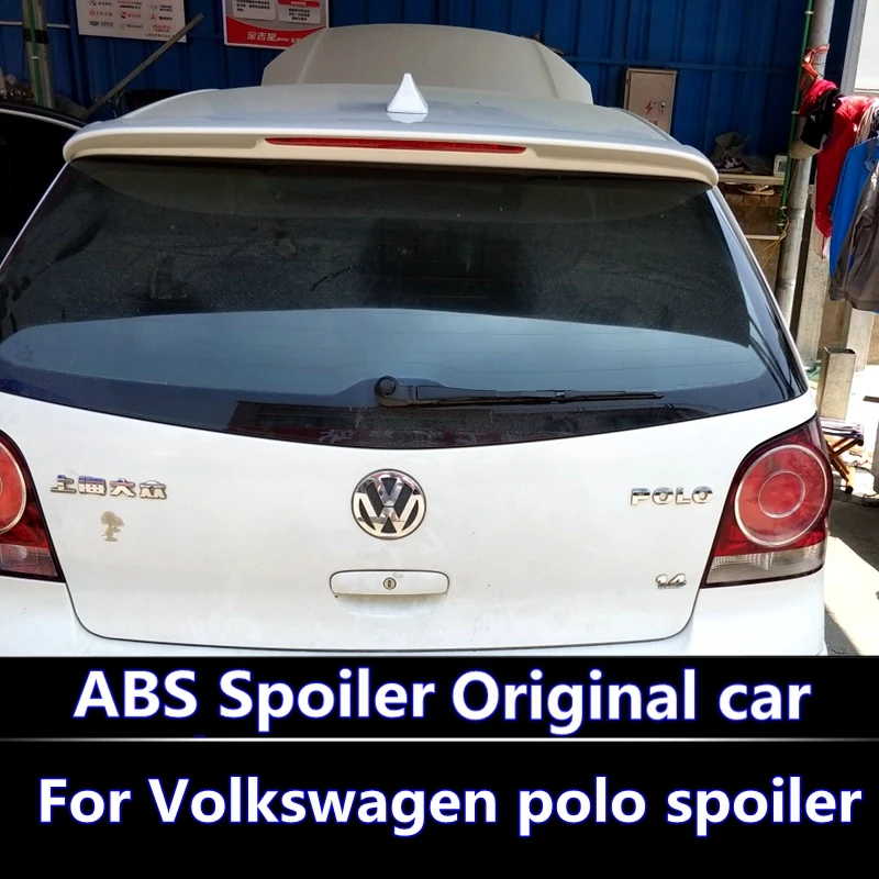 Для Volkswagen VW Polo спойлер 2003-2009 автомобильное украшение в виде хвостового крыла ABS