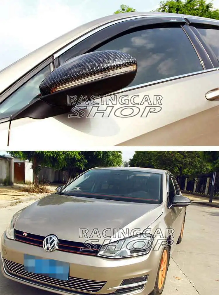 Real Carbon Fiber Side Mirror Covers 1pair fit for 2013UP Volkswagen VW Golf 7 VII Mk7 GTI TSI