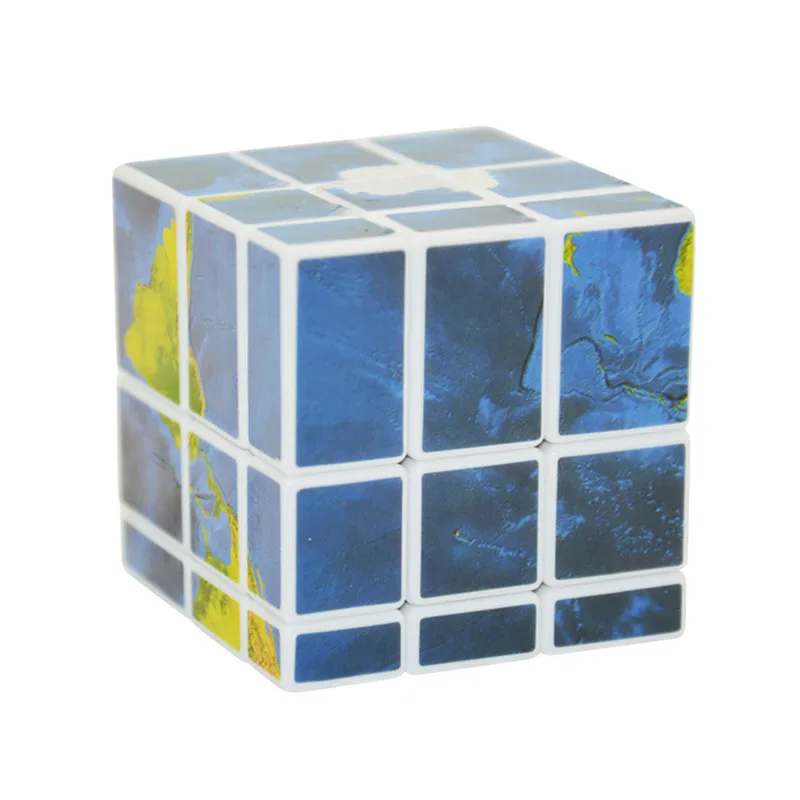 Глобус 3x3x3 карта зеркальный блок магический куб скорость вращения Профессиональный Cubo Magico развивающие игрушки Красочные новогодние кирпичи