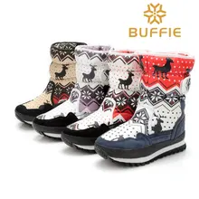 Winter stiefel frauen mode tragen schnee stiefel für mädchen mittler-kalb hohe herbst dickes fell warme stiefel 2016 stoff marke winter schuhe