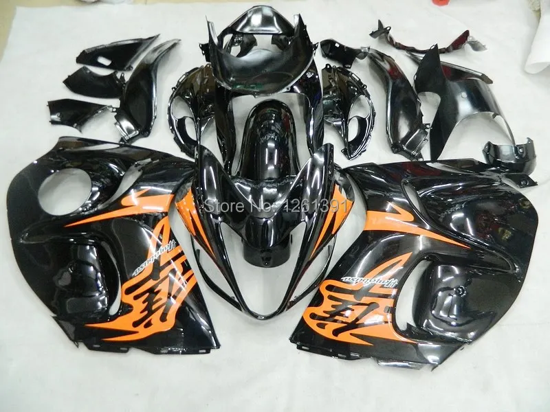 

100%Fit injection Fairing kits For SUZUKI Hayabsa GSXR1300 2008 2009 GSX-R1300 GSXR 1300 08 09 Fairings orange black #EE3A1