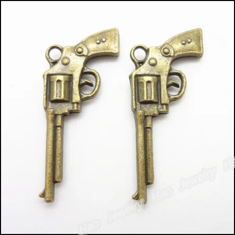 

35pcs Vintage Charms Gun Pendant Antique bronze Fit Bracelets Necklace DIY Metal Jewelry Making