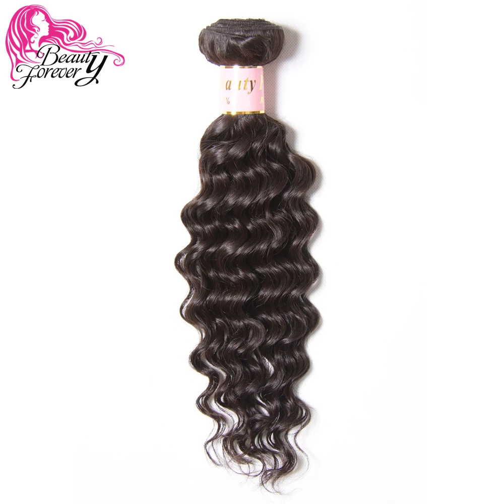 

Beauty Forever Indian Hair Deep Wave Human Hair Weave Bundles Remy 1 Piece Only Natural Color 10-26inch Free Shipping