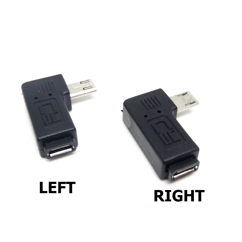 Коннектор 90 градусов правый и левый Угловой Micro Usb 2 0 5pin штекер к гнезду M до F
