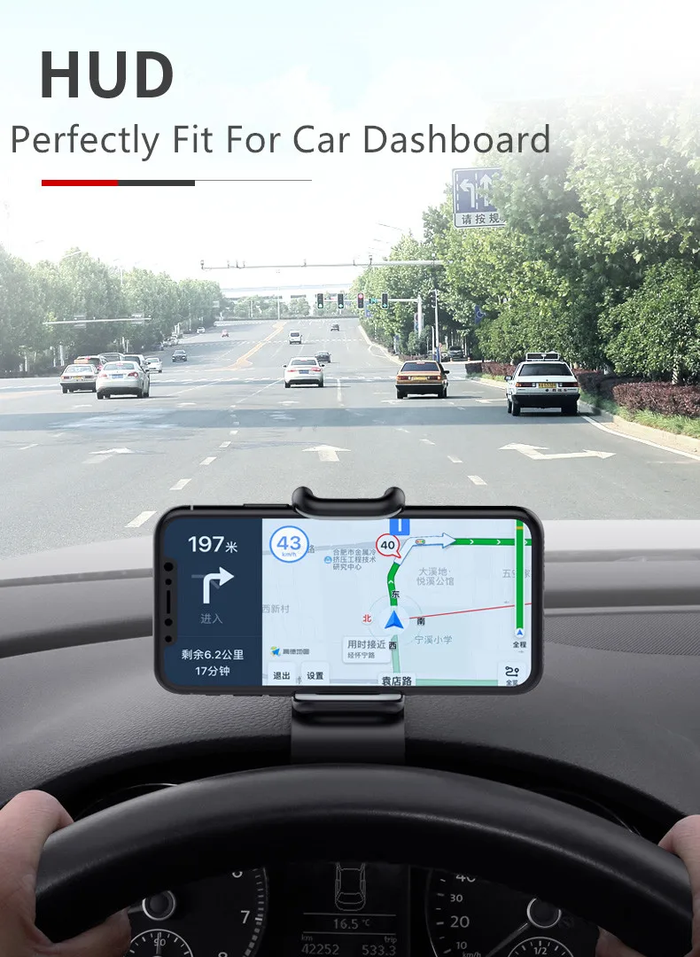 wooden phone holder Universal Dashboard Car Phone Holder Easy Clip Mount Stand GPS Display Bracket Car Holder Support For iPhone 8 X Samsung XiaoMi mobile stand for home