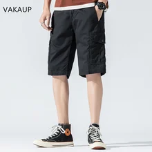 Новые летние х/б мужские Шорты повседневные мульти карманные товары шорты комбинезон высокого качества мужские шорты