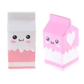

Milk bottle can box Antistress toys Squishy Squeeze Soft Slow Rising Cell Phone Key Chain Strap Pendant Roll Squishy PU Cute