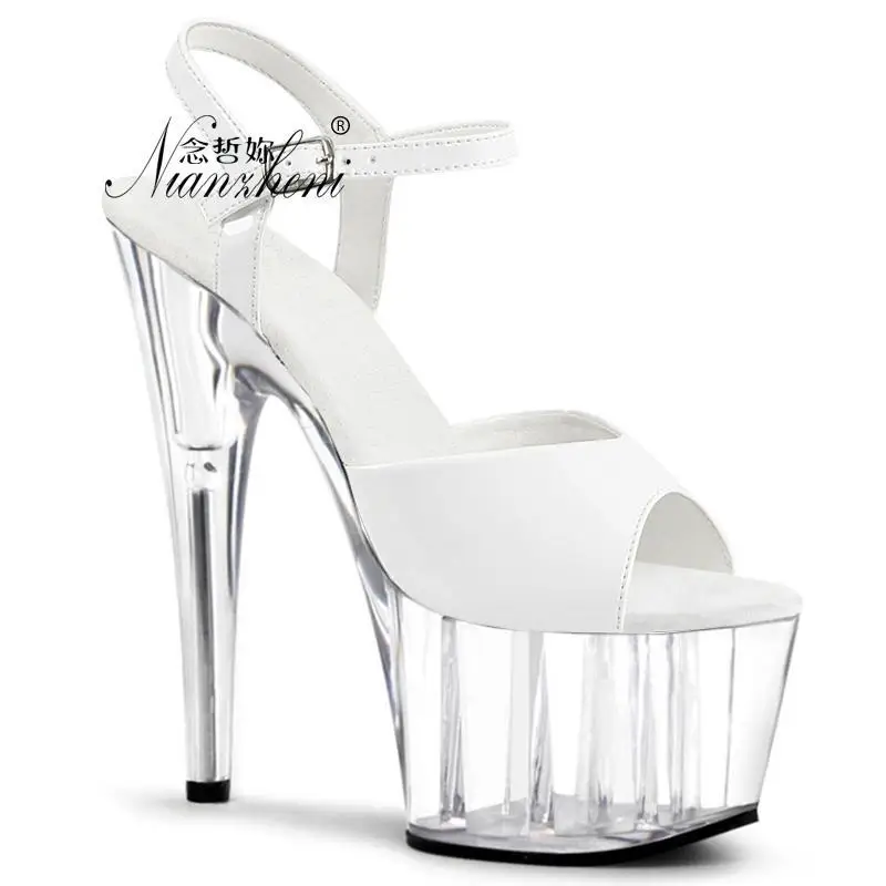 

15cm Woman Summer Platform Stiletto Sandals Cos Player Pole Dance Dress Model Gladiator Shoes 6 Inch Sexy Nightclub High Heels