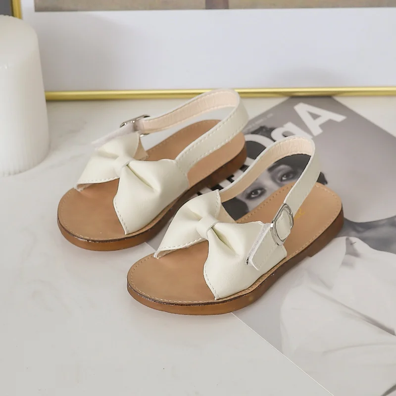 

Bekamille Children's Sandals New Summer Sandals for Girls Bowknot Princess Shoes Flat Open toe Fashion Joker Shoes