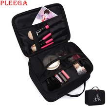 New professional makeup carrying case Women cosmetic makeup bag Double layer travel Cosmetic bag make up