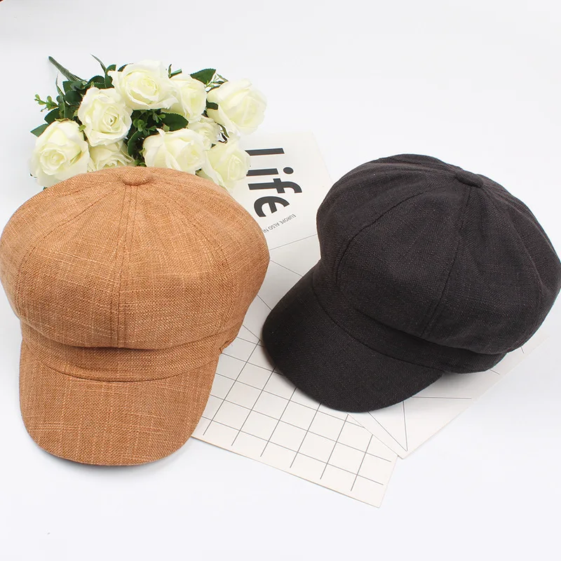 Новинка года; Осенняя восьмиугольная шляпа; зимние шапки для женщин; Новинка; шапка Newsboy; Модные женские армейские кепки