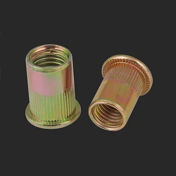 

Carbon Steel Grooved Serrated Knurled Large Head Rivnuts Inserts Blind Nutserts Rivet Nuts M3 M4 M5 M6 M8 M10 M12