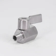 1/" 1/4" 3/" 1/2" 3/" NPT женский и мужской мини санитарный шаровой кран Homebrew пиво SUS 304 нержавеющая сталь с нержавеющей Hanlde