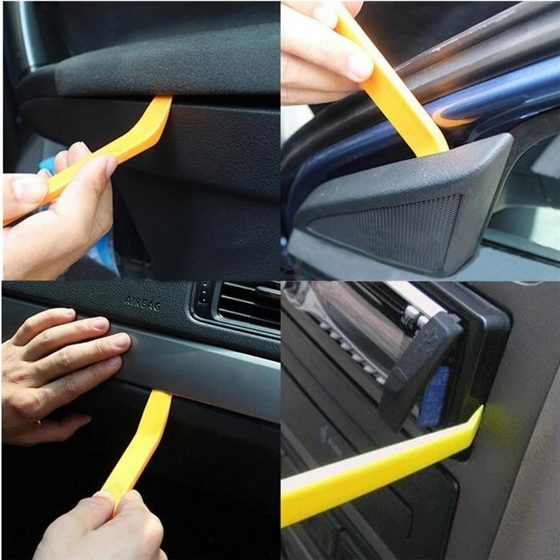 Universal 4PcsSet Car Panel Removal Tool Easy Use Portable Vehicle Car Panel Audio Refit Trim Removal Tool Set Kit Repair Tool (1)