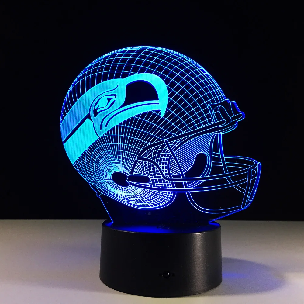Novelty Nfl Seattle Seahawks Football Helmet Illusion Led