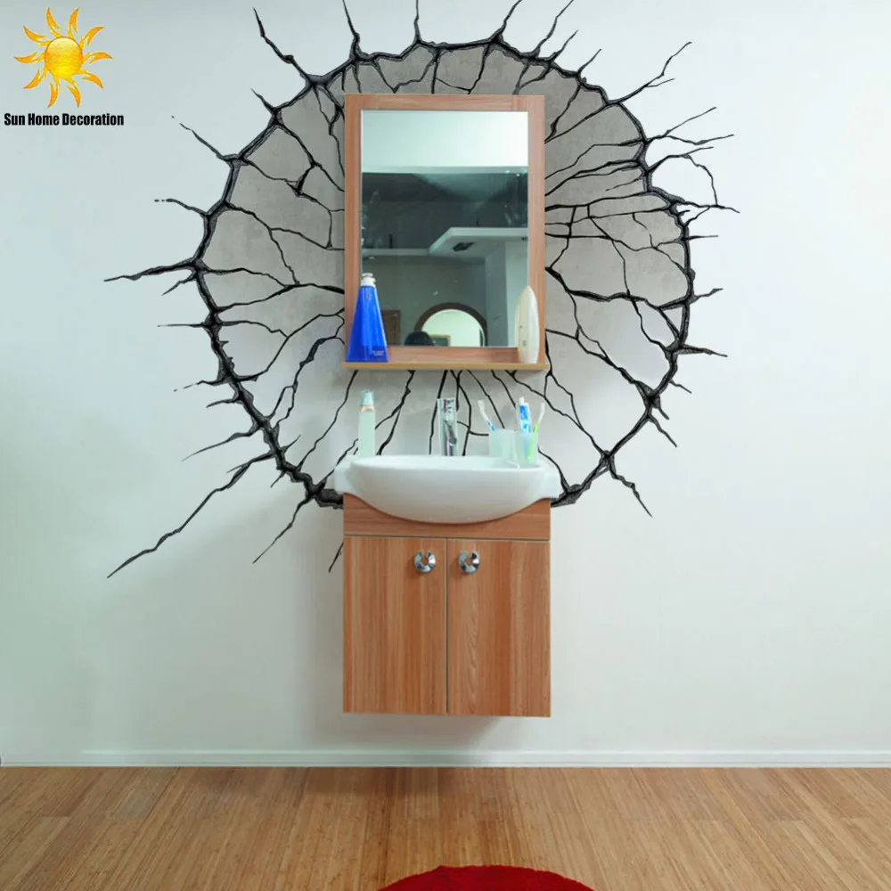 Online kopen wholesale badkamer muur art uit china badkamer muur ...