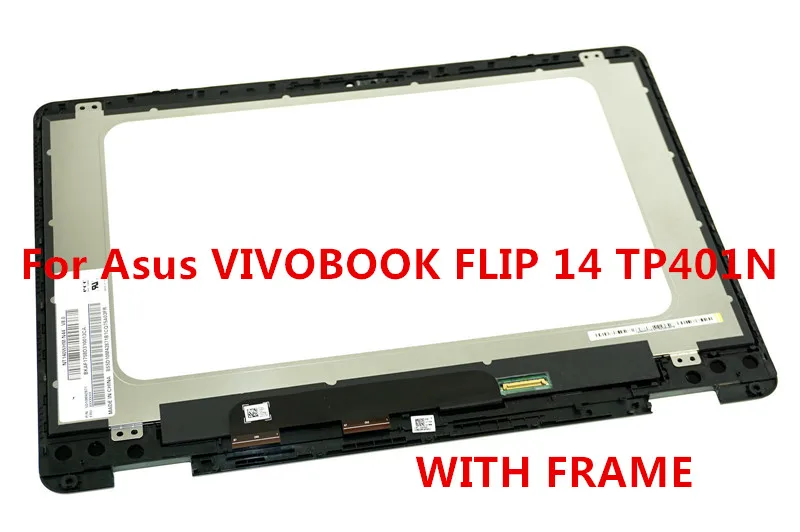 С рамкой 14 ''для ASUS VIVOBOOK FLIP 14 TP401 TP401N ЖК-дисплей сенсорный экран ЖК-сборка