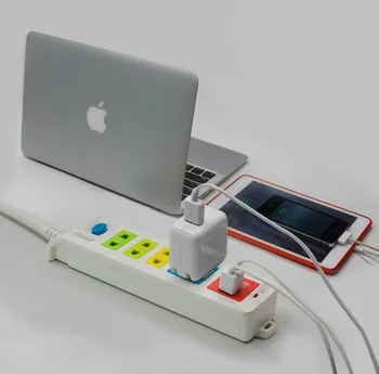 

4 Outlet Power Socket & 2 USB socket with AU EU UK US