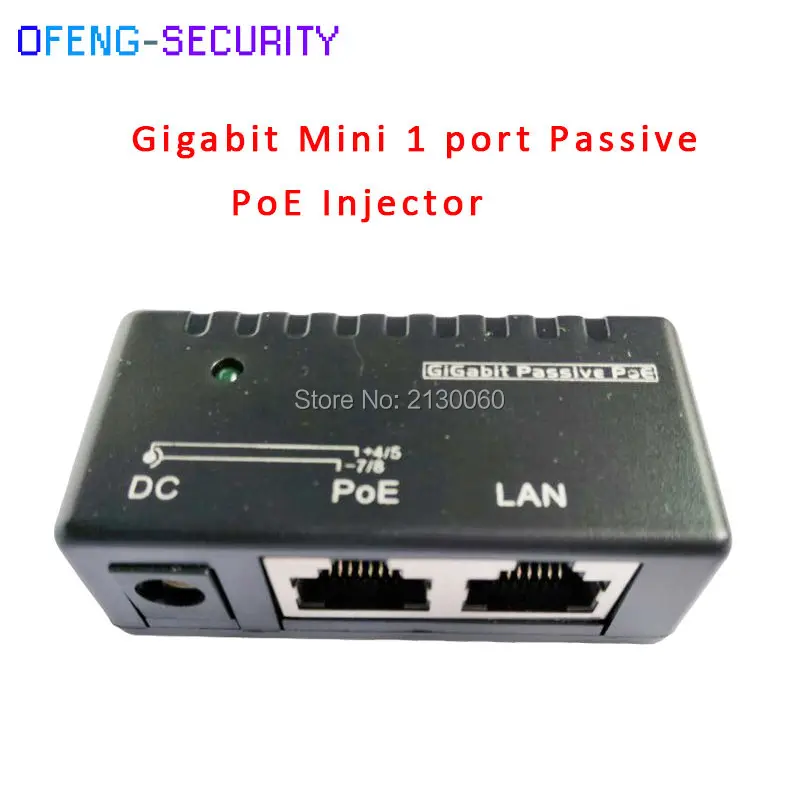 POE инжектор гигабитный poe-инжектор питания PoE Мини 1 порт пассивный гигабитный порт POE DC RJ-45 инжектор для ip-камеры LAN сети
