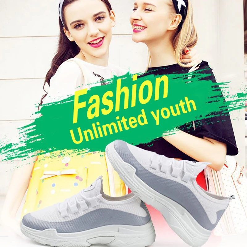 

Women's Mesh Running shoes fashion casual shoes breathable lace up Walking zapatillas mujer Lightweight sneakers Eur 36-40