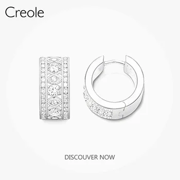 

Hinged Hoops Earrings Ornament,2019 Summer Accessories Fashion Jewelry 925 Sterling Silver Trendy Boutique Queen Gift For Women