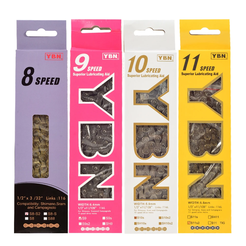 

YBN ultralight 8 9 10 11S speeds bicycle chain SLR hollow gold road MTB bike chain Shimano / SRAM / Campanolo system