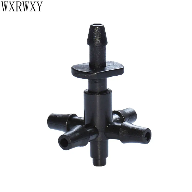 wxrwxy Drip irrigation 4 way cross Connector dripper 5 way cross Water
