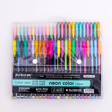 48 cores conjunto de canetas em gel, desenho, pintura colorida, glitter, arte, marcador, canetas, escola, estudante, escritório, escrita, papelaria, presentes, suprimentos