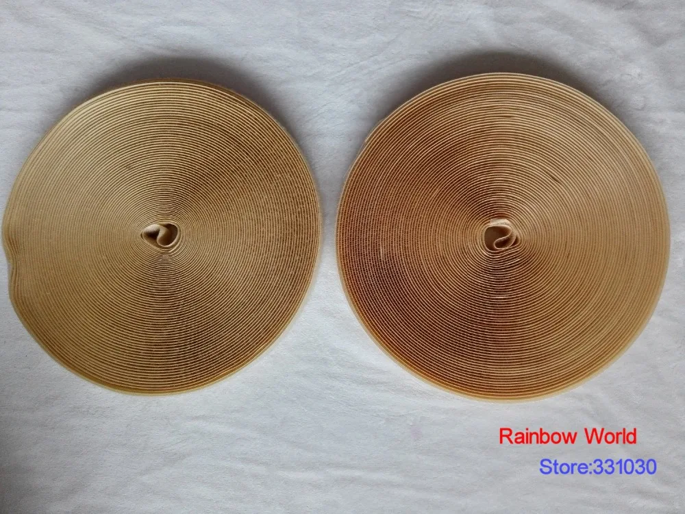 12 Skin Color Fastener Magic Tape with Hook Loop stick fabric bags