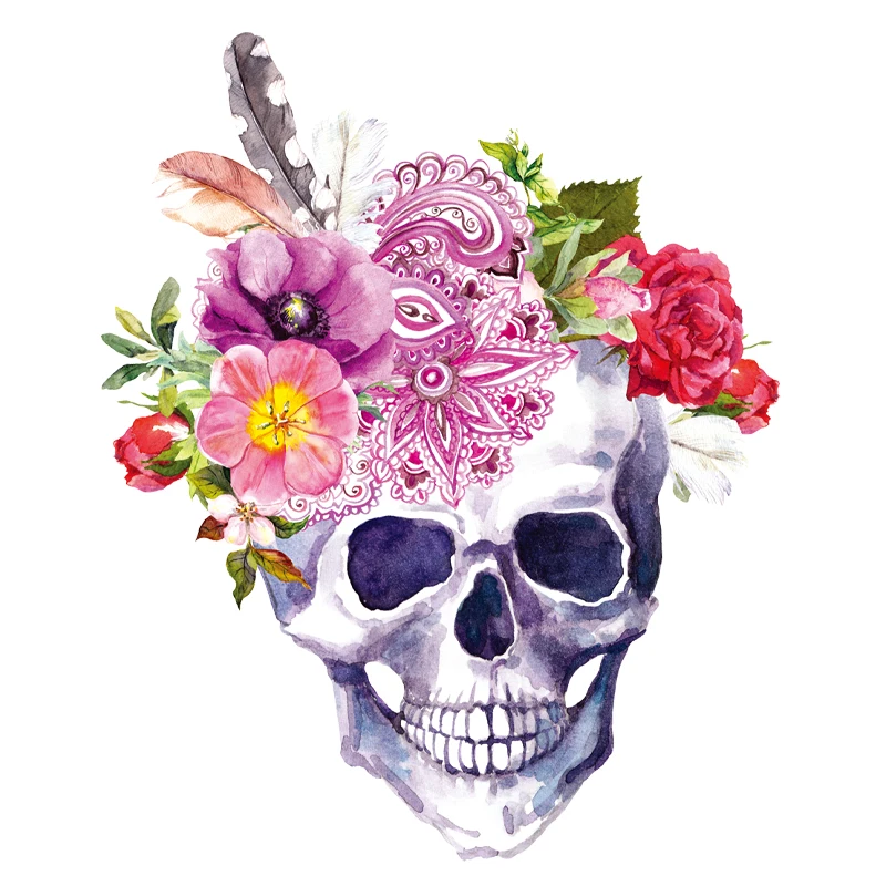 West Coast Skulls Patches T-Shirt Diy Decoration A-Level Washable 2018 New Easy Print By Household Irons Parches Para La Ropa