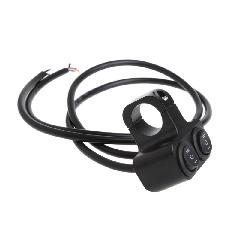 Dual 22mm Motorcycle Handlebar High Low Beam Headlight Spot Light On Off Switch DC 12V Waterproof Light Switch