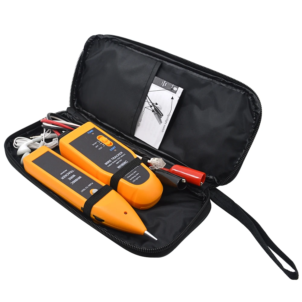 

MJTEK WH806C Cable Tester Cat5 Cat6 RJ11 RJ45 Crimper Lan Wire Tracker Tester Diagnose Tone Professional Networking Tool