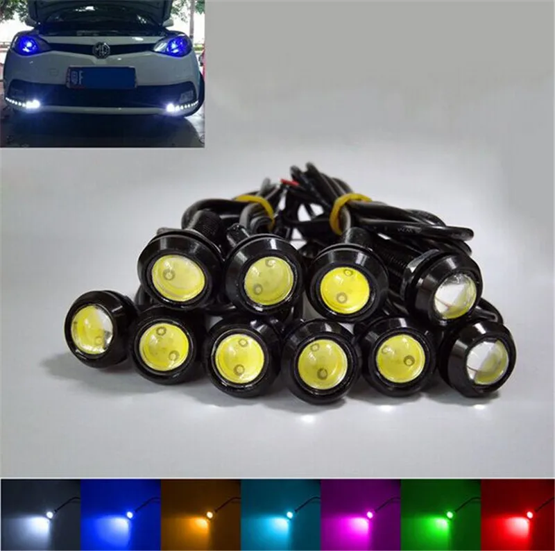 

10PCS 3W LED Fog Lamp 18MM Eagle Eye Light Car DRL Daytime Running Lights Work Driving Reverse Backup Lamp DC12V