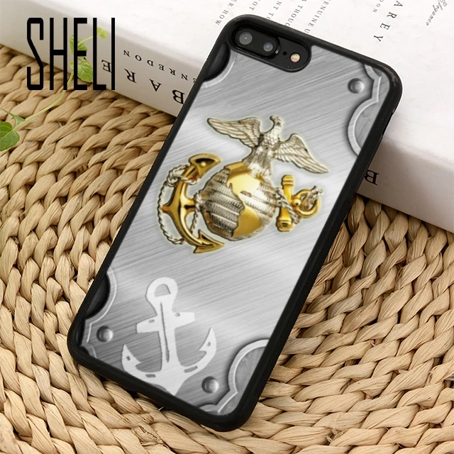 

SHELI USMC Marine Corps Phone Case Cover For iPhone 6 6S 7 8 Plus X XR XS max 5 5S SE Samsung Galaxy S6 S7 edge S8 S9 Plus