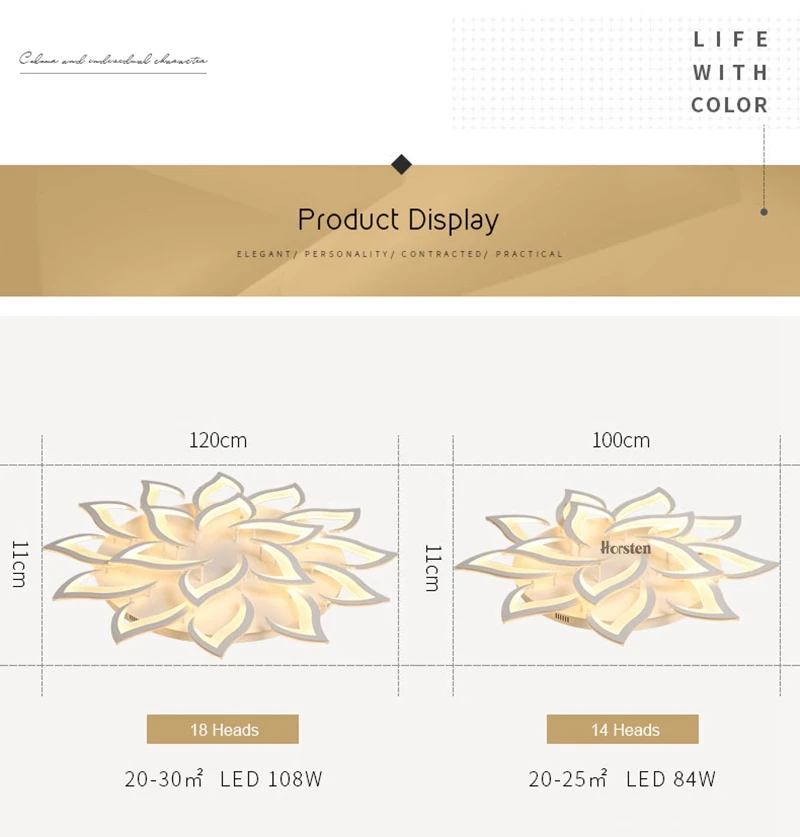 Modern Ceiling Chandelier Light 10 14 18 Heads Flower LED Ceiling Chandelier Lights For Living Room Bedroom Chandelier Lighting (9)