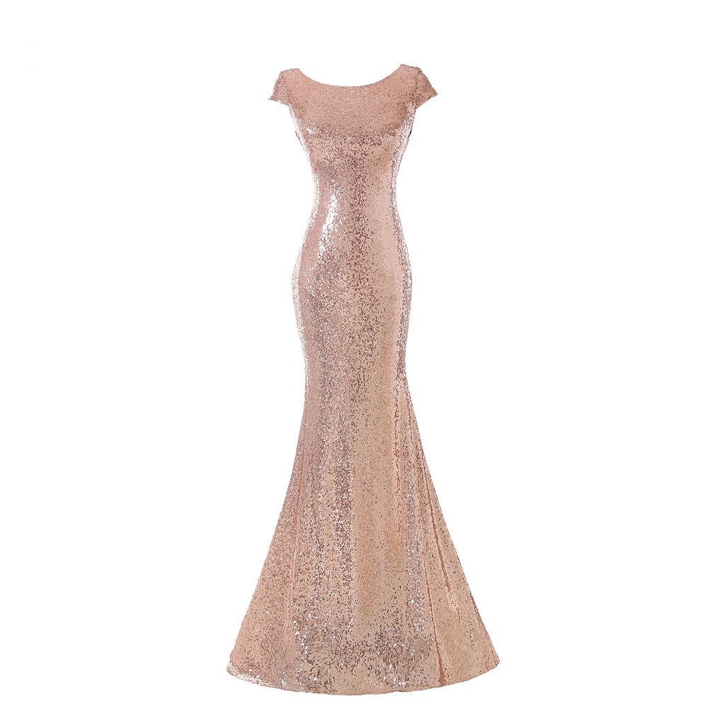 Женское платье Русалка до пола с открытыми плечами и блестками|bridesmaid dresses|long