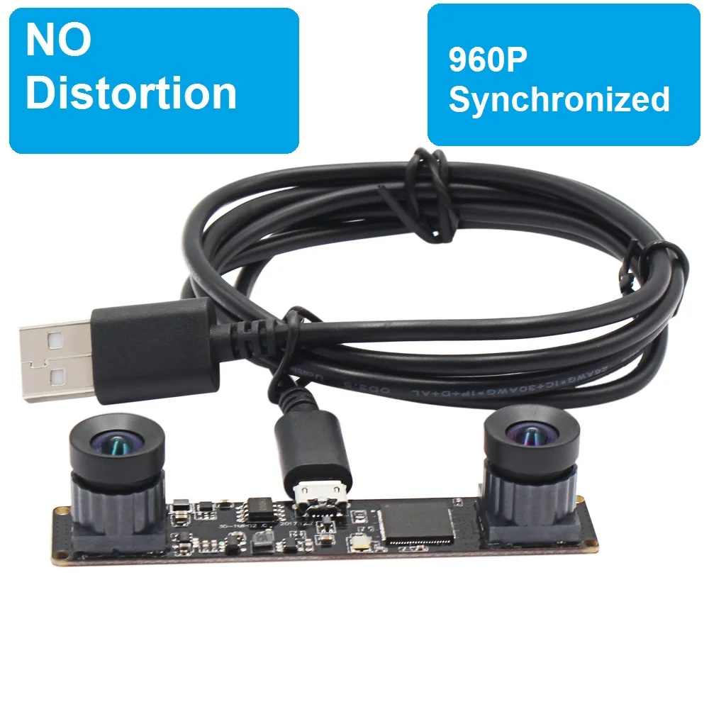 Синхронизированная 3D стерео VR камера 960P HD OTG UVC Plug and play USB 2 0 видео веб-камера