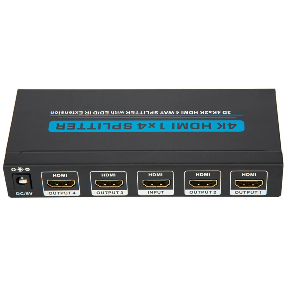 KIVOTEK 2 шт./лот 1x4 К HDMI сплиттер 4 порта Splitter 1 до 3D Ultra HD x с EDID ИК расширение DTS/Dolby Audio