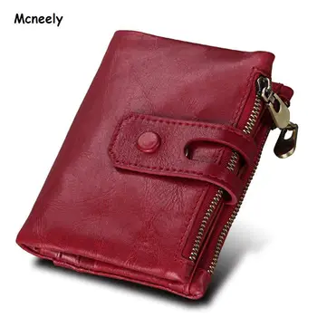 

Mcneely Girls Genuine Leather Wallet Luxury Brand Zipper Clutch Wallet Ladies Purse Girls Money Bag Purse Card Holder Wallet