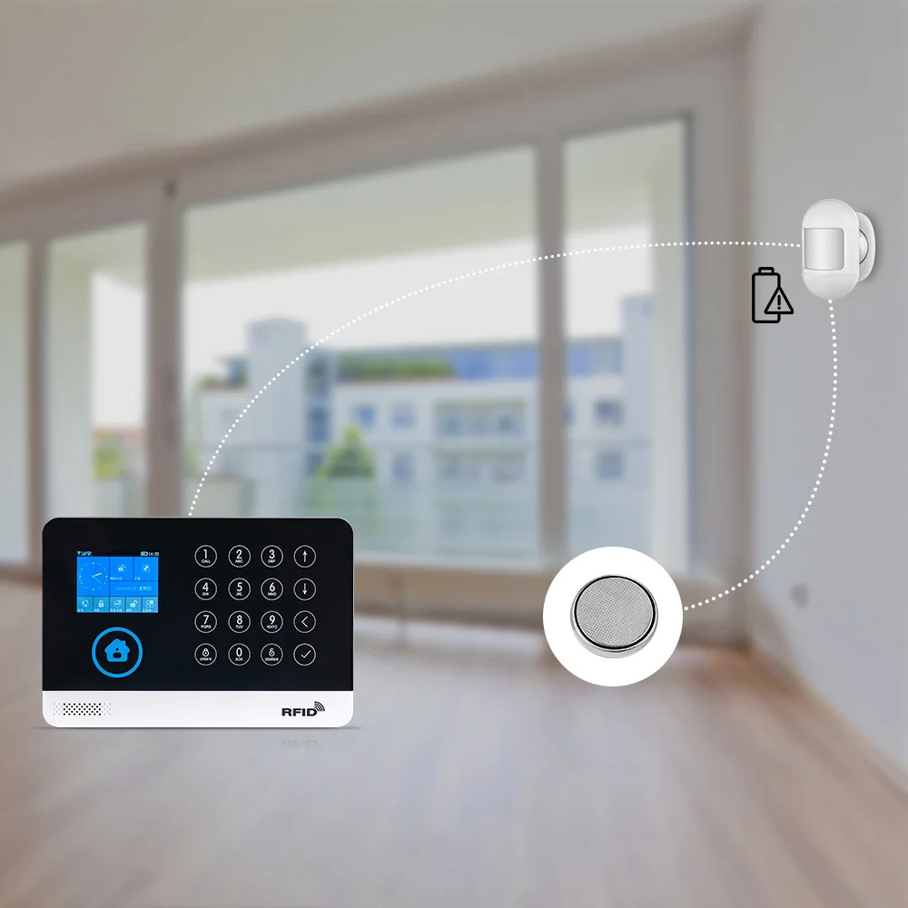 Fuers Wireless Mini PIR Motion Sensor Detector With magnetic swivel base Alarm system anti-theft equipment For Home Alarm System