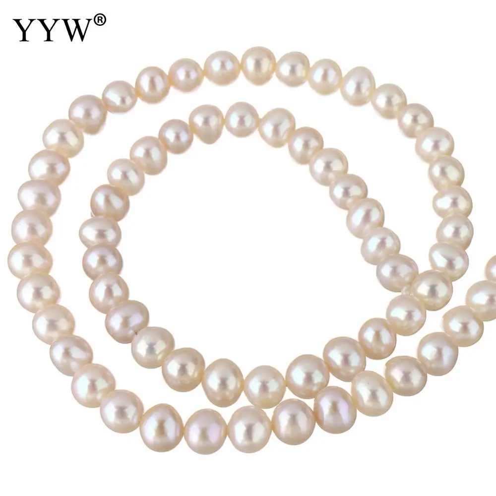 

Natural Freshwater Pearl Loose Beads Nuggets White 6-7mm Approx 0.8mm