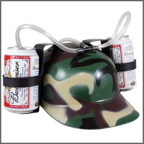 ArtCreativity Camouflage Drinking Helmet for Kids, Soda and Beer Can Hat Drinking Holder with A Military Look, Fun Novelty Gift, Great Gift for Boys