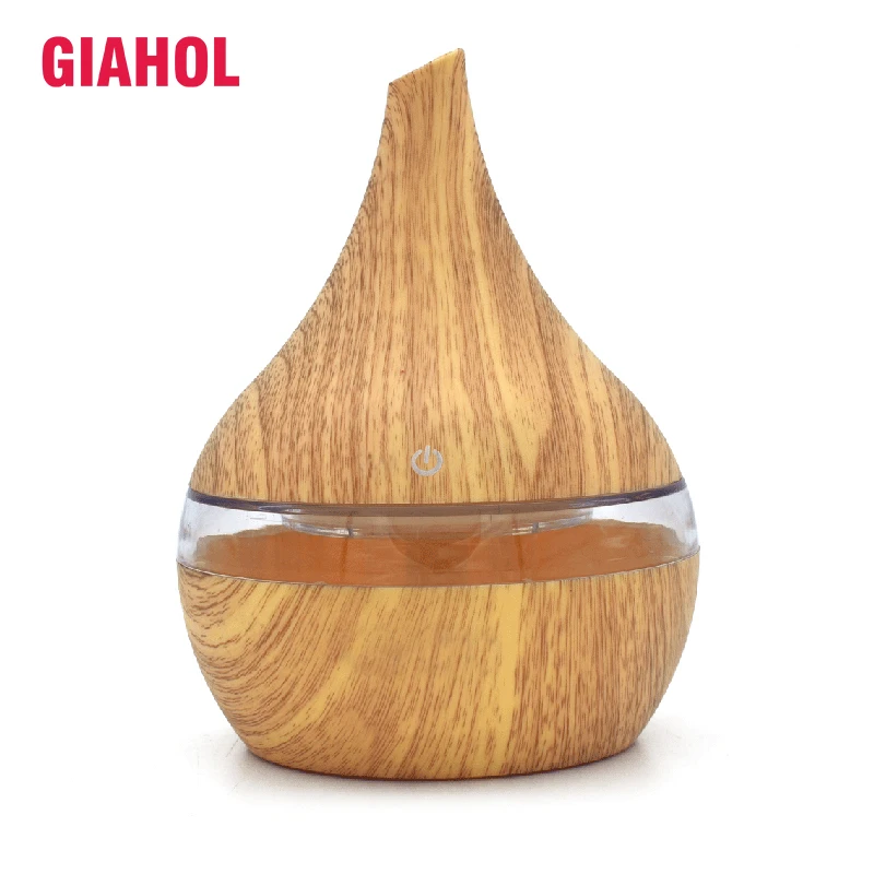 

300ml Aroma Essential Electric Oil Diffuser Ultrasonic Air Humidifier With Wood Grainmini Mist Maker LED Lights For Home Office