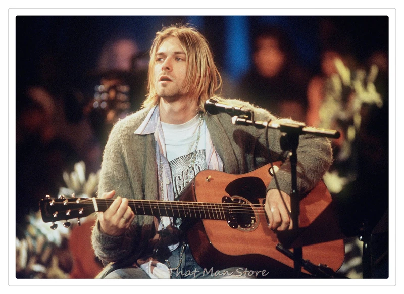 Музыкальная группа Nirvana Kurt Cobain плакат мелованная бумага настенный плакат домашний декор четкое изображение наклейки на стену - Цвет: Светло-зеленый