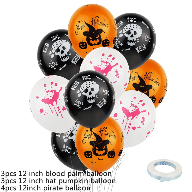 10pcs Halloween Skull Balloon Ghost Latex Balloons Confetti Air Baloons For Happy Halloween Decoration Party Balloons 2019 New 10pcs Halloween Skull Balloon Ghost Latex Balloons Confetti Air Baloons For Happy Halloween Decoration Party Balloons 2019 New