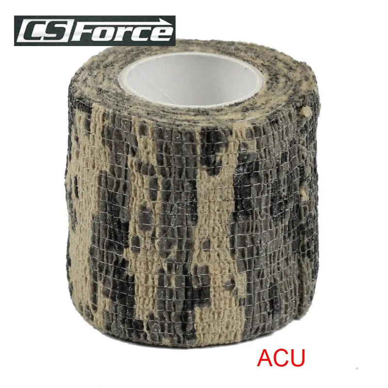Military Tactical 1 Roll Camo Stretch Bandage Adhesive Elastic Paintball Camping Hunting Multifunctional Camouflage Tape (4.5M)|tape tape|tape